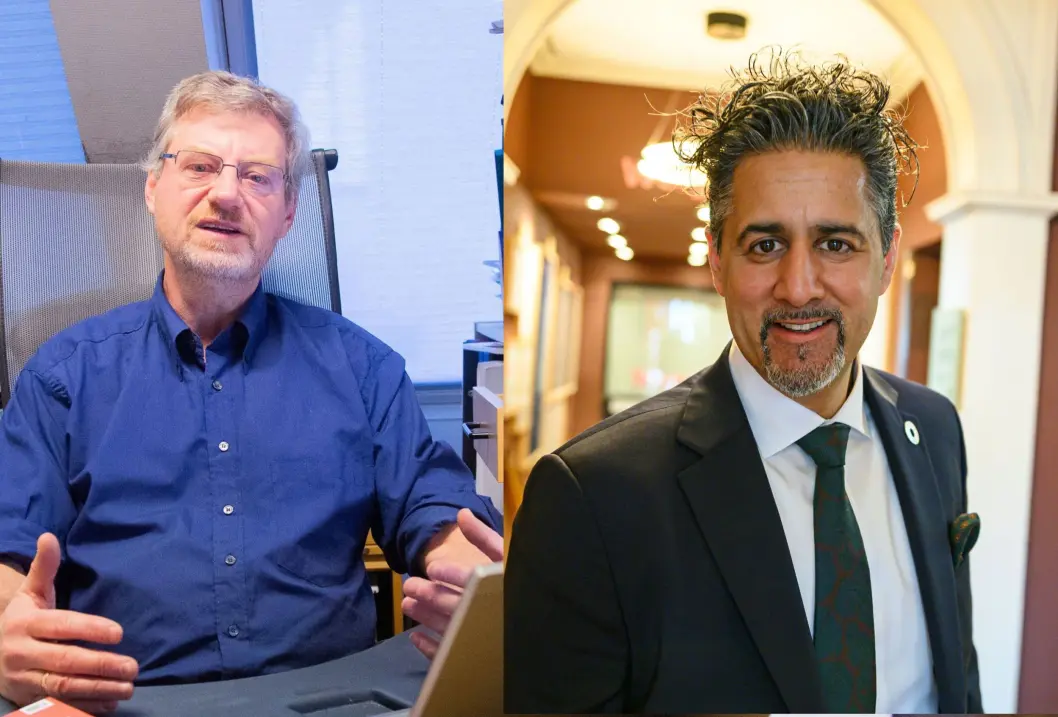 Ansvarlig redaktør og administrerende direktør Magne Lerø i Medier og Ledelse og medieminister Abid Raja. Ansvarlig redaktør og administrerende direktør Magne Lerø i Medier og Ledelse og medieminister Abid Raja.