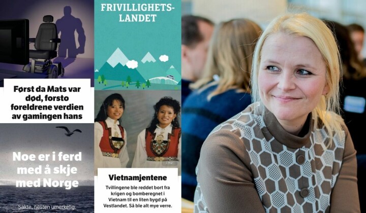 Spesialene om klimaendringer, gameren Mats, de to jentene fra Vietnam og nordmenns frivillige innsats er blant de mest leste dybdeartiklene hos NRK i fjor. Her er en fornøyd nettsjef Hildegunn Soldal, avbildet ved en tidligere anledning.