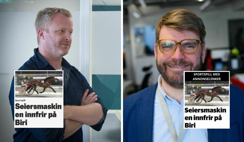 Nettavisen-direktør Pål Nisha-Wilhelmsen og sjefredaktør Sigvald Sveinbjørnsson i Bergensavisen.