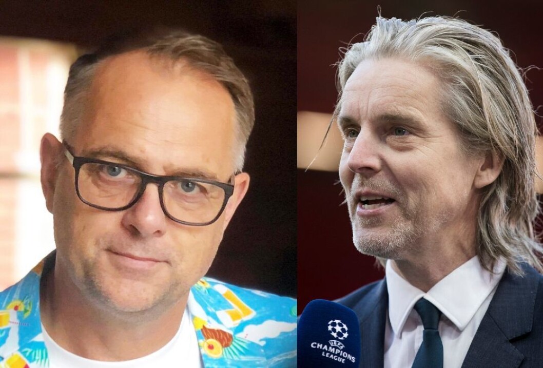 Frilansjournalist Lasse Olsrud Evensen og reporter Jan Åge Fjørtoft i Viasat/NENT Frilansjournalist Lasse Olsrud Evensen og reporter Jan Åge Fjørtoft i Viasat/NENT