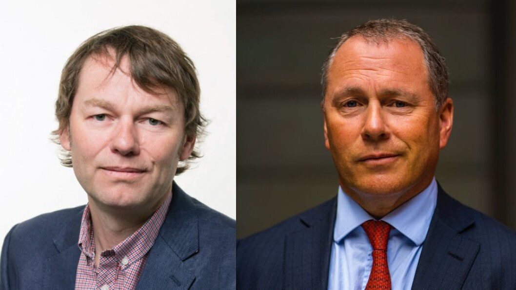 Hodejeger Bård Idås og oljefondsjef Nicolai Tangen. Hodejeger Bård Idås og oljefondsjef Nicolai Tangen.