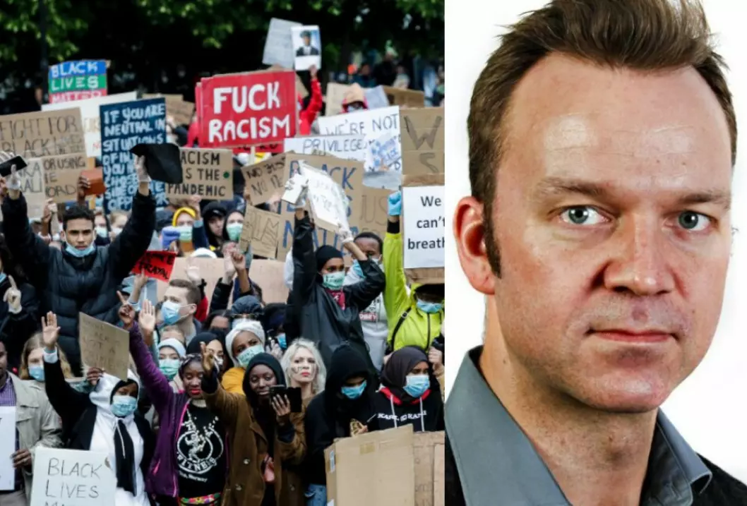 Joacim Lund får kritikk etter å ha publisert en artikkel om de antirasistiske markeringene i Oslo med tittelen 
