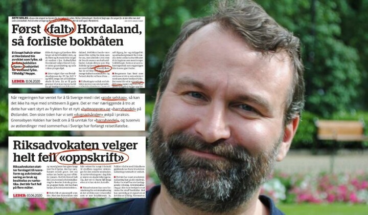 SV-politikar Mikkel Grüner i Bergen. Innfelt er døme på hermeteikn i Bergensavisen sine leiarartiklar. SV-politikar Mikkel Grüner i Bergen. Innfelt er døme på hermeteikn i Bergensavisen sine leiarartiklar.