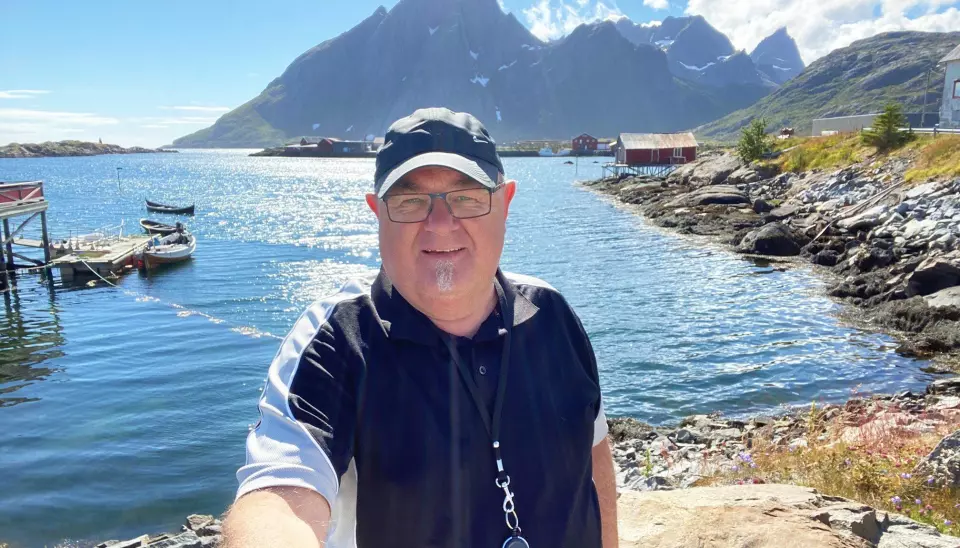 Ansvarlig redaktør Erling Wåge i Fjordenes Tidende på tur i Lofoten.