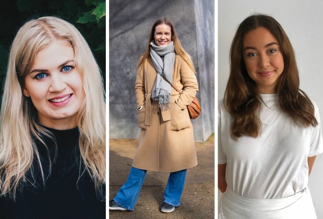 Silje Reistad og Kaia Hauge Nustad jobber denne sommeren i Dagbladet Pluss. Maria Sirevåg Wilhelmsen (i midten) jobber i Dagbladet Magasinet. (Foto: Marielle I. Brendsrød / Privat / Privat) Silje Reistad og Kaia Hauge Nustad jobber denne sommeren i Dagbladet Pluss. Maria Sirevåg Wilhelmsen (i midten) jobber i Dagbladet Magasinet. (Foto: Marielle I. Brendsrød / Privat / Privat)
