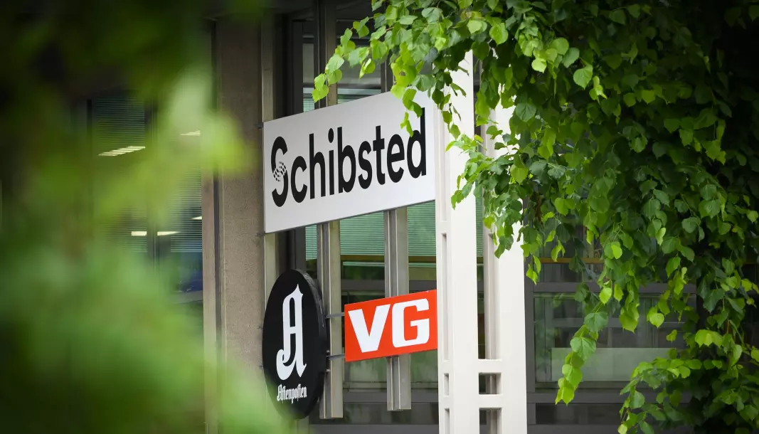 Schibsted-bygget i Akersgata i Oslo sentrum, der både Aftenposten og VG holder hus.