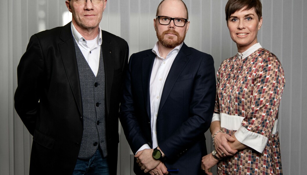 Norsk Redaktørforenings generalsekretær, Arne Jensen, VGs ansvarlige redaktør Gard Steiro og advokat i Norsk Journalistlag, Ina Lindahl Nyrud. Norsk Redaktørforenings generalsekretær, Arne Jensen, VGs ansvarlige redaktør Gard Steiro og advokat i Norsk Journalistlag, Ina Lindahl Nyrud.