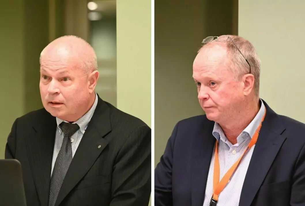 Anders Eriksen i Retriever og Sven Erik Brunvoll i DN vitnet i retten fredag 20.august.