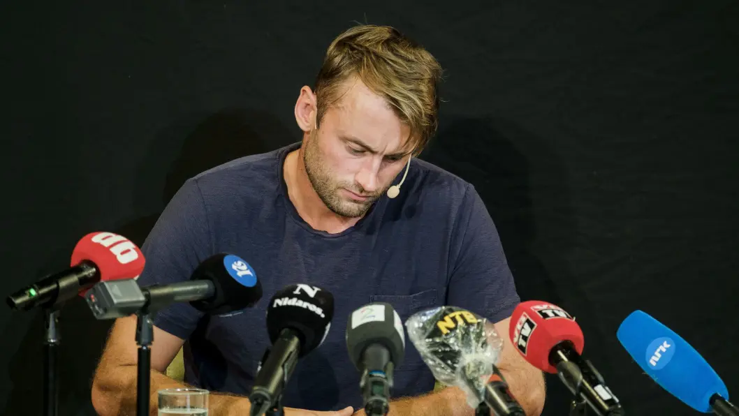 Et stort presseoppbud møtte Petter Northug på fredagens pressekonferanse i Trondheim. Et stort presseoppbud møtte Petter Northug på fredagens pressekonferanse i Trondheim.