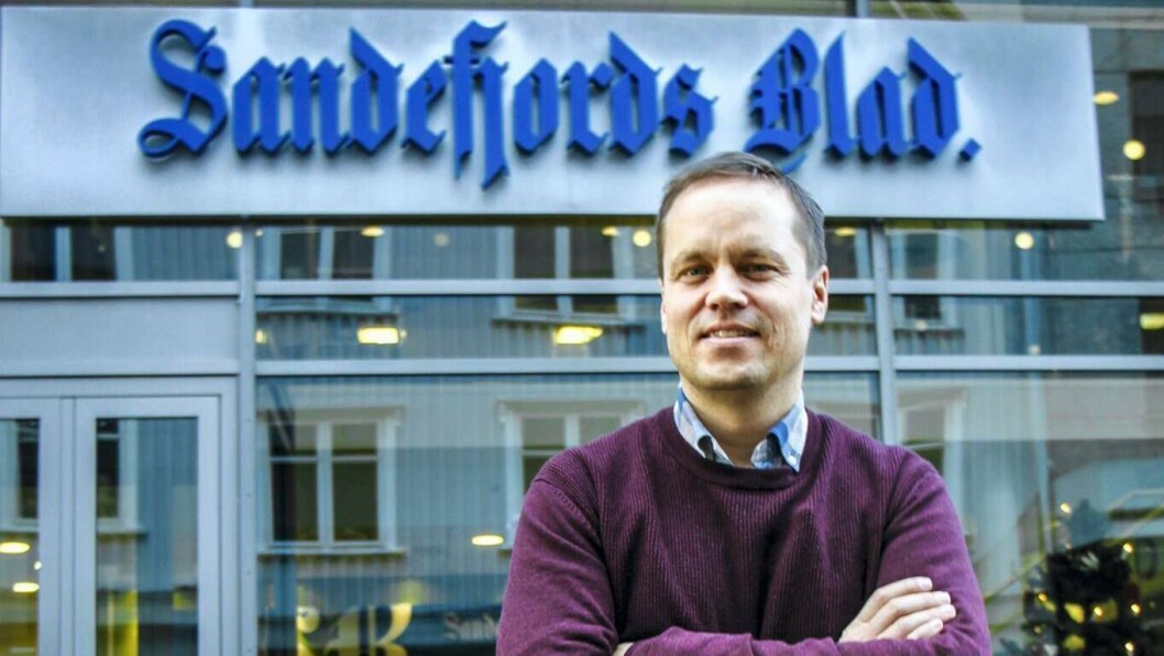Sandefjords Blad-redaktør Steinar Ulrichsen. Sandefjords Blad-redaktør Steinar Ulrichsen.