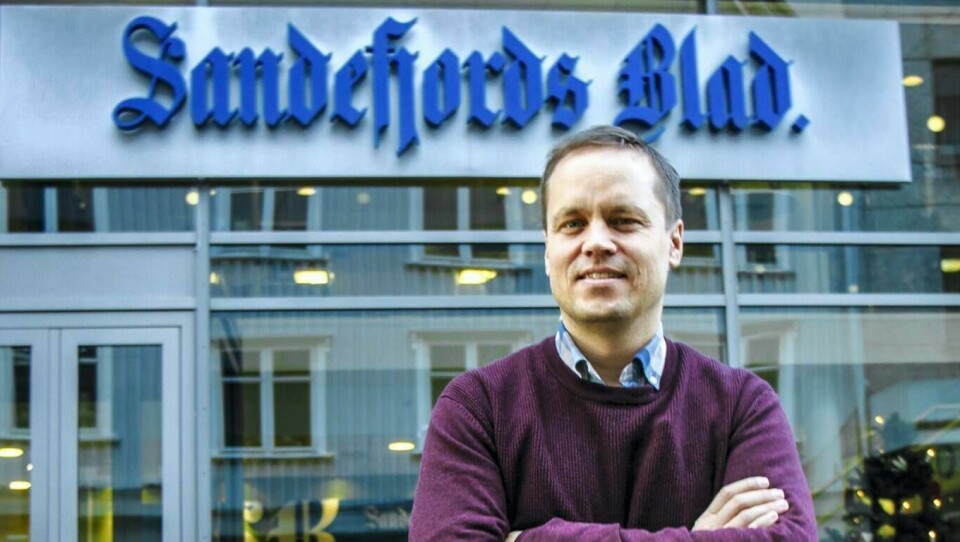 Sandefjords Blad-redaktør Steinar Ulrichsen.