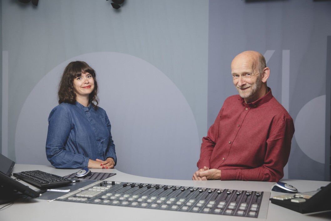 Sigrid Agnethe og Arne Egil i studio. Sigrid Agnethe og Arne Egil i studio.