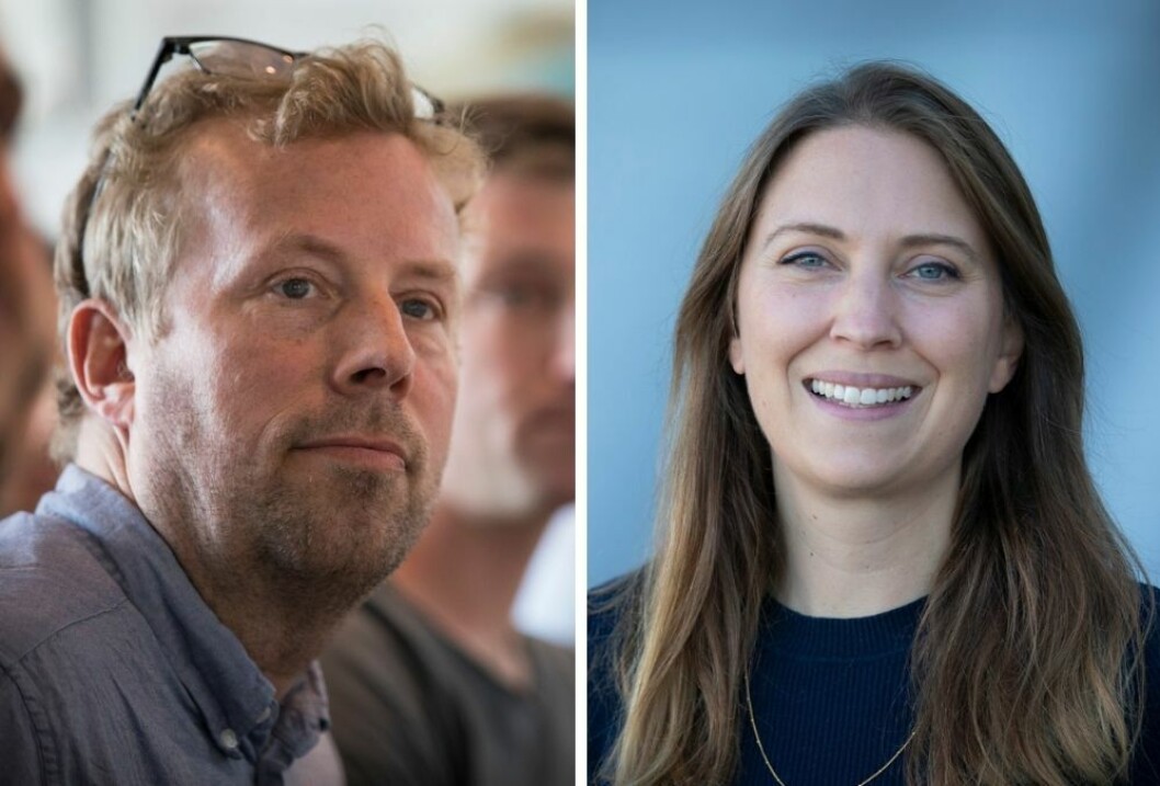 Produktsjef Erik Saastad og Helene Svabø i Schibsted. Produktsjef Erik Saastad og Helene Svabø i Schibsted.