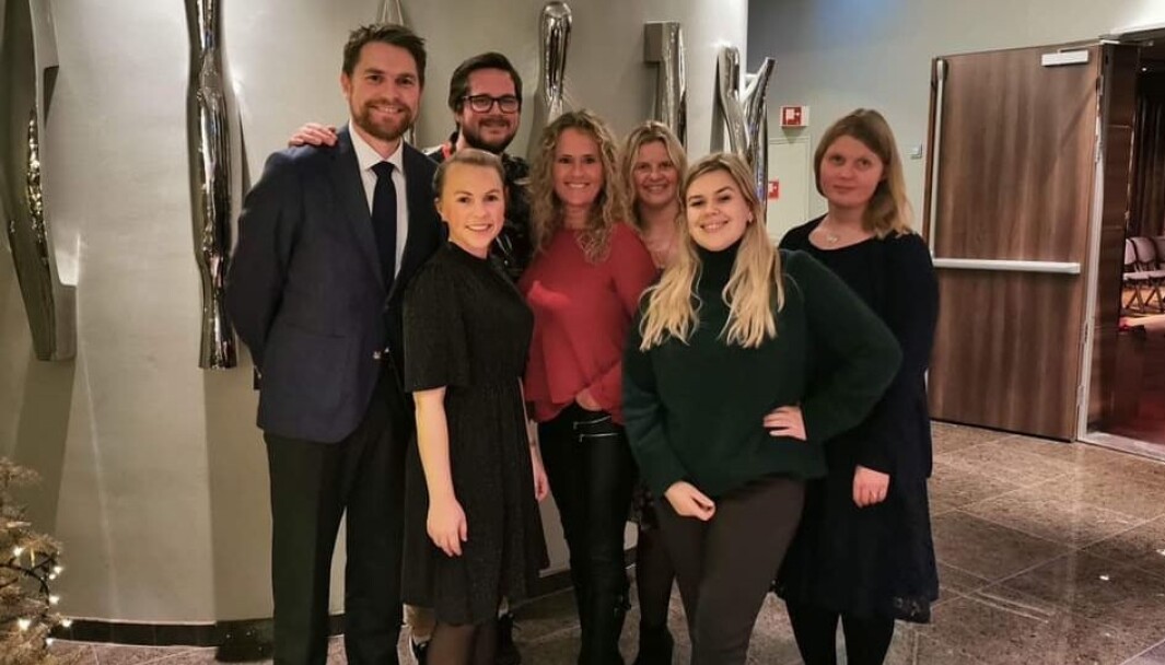 Styret i Agder Journalistlag. F.v.: Leder Sindre Haugen Mehl, Christina Stenbek Østtveit, Sondre Lindhagen Nilssen, Mona Wikøren, Silje Bratland Roksvåg, Christina Cantero og Signe Marie Rølland. Styret i Agder Journalistlag. F.v.: Leder Sindre Haugen Mehl, Christina Stenbek Østtveit, Sondre Lindhagen Nilssen, Mona Wikøren, Silje Bratland Roksvåg, Christina Cantero og Signe Marie Rølland.