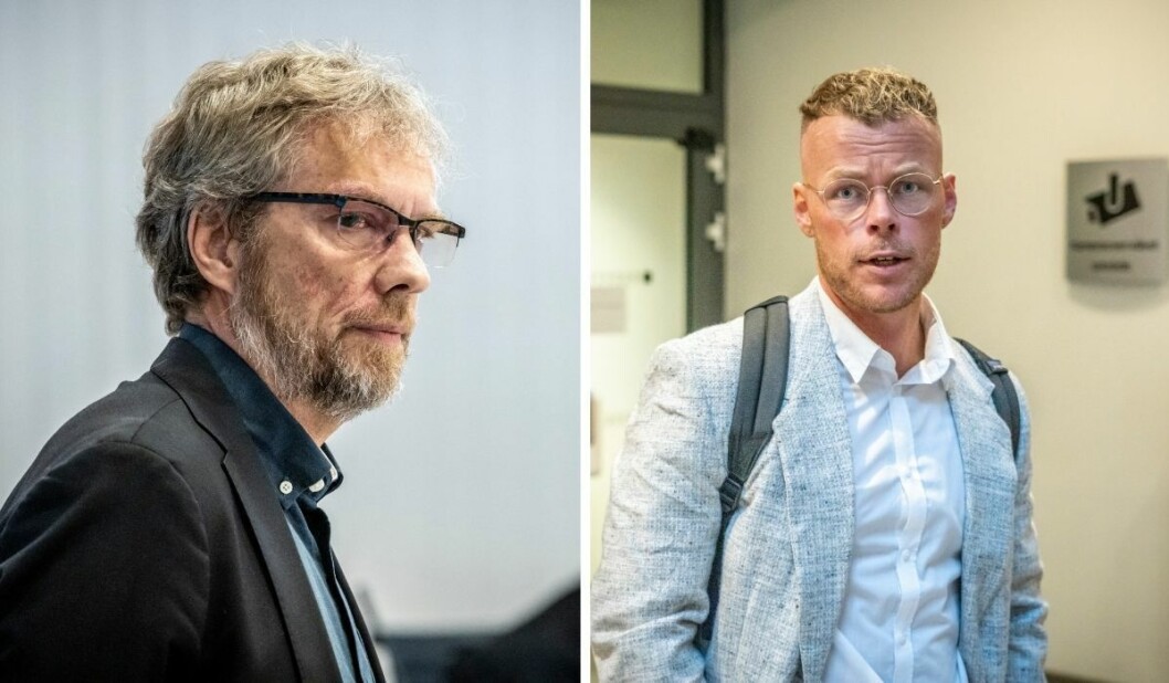 NRK-journalist Tormod Strand (til venstre) og Dagbladet-journalist Steinar Suvatne forklarte seg onsdag i retten. NRK-journalist Tormod Strand (til venstre) og Dagbladet-journalist Steinar Suvatne forklarte seg onsdag i retten.