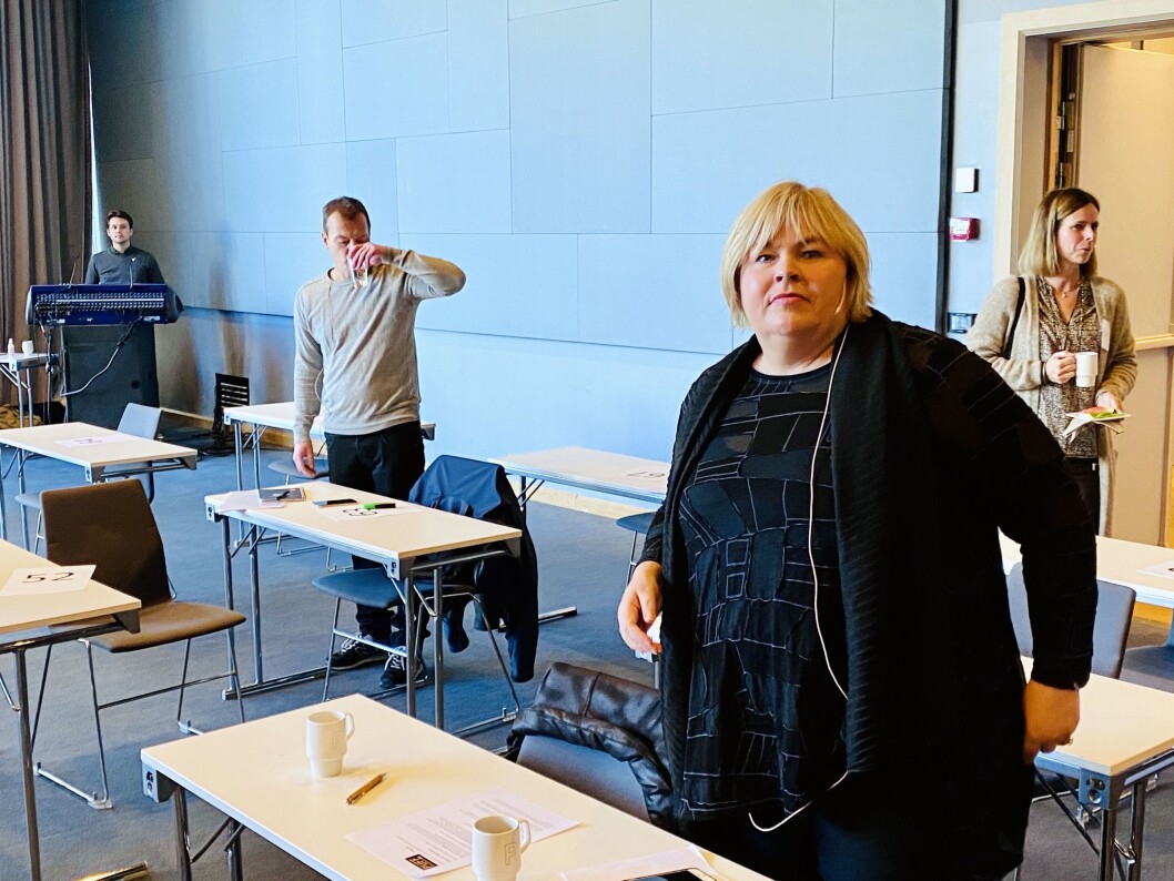 Josimar-redaktør Håvard Melnæs og generalsekretær Elin Floberghagen i Norsk Presseforbund. Her fra PUFF-konferansen 15. oktober 2020. Josimar-redaktør Håvard Melnæs og generalsekretær Elin Floberghagen i Norsk Presseforbund. Her fra PUFF-konferansen 15. oktober 2020.