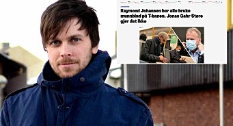 Talentløst fra Nettavisen om Jonas Gahr Støre uten munn­bind på t-banen