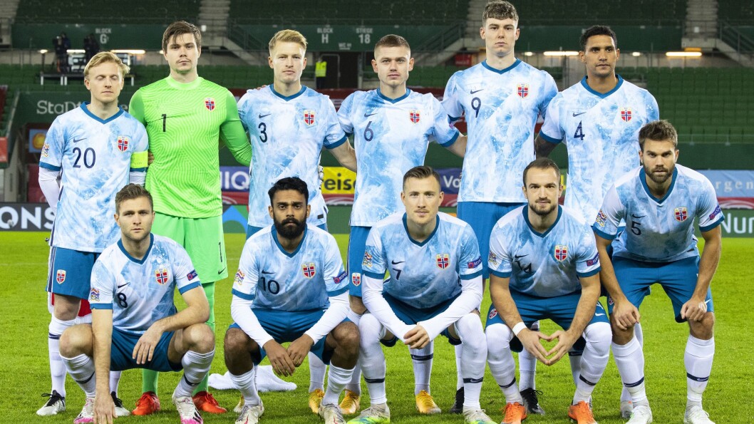 Norges lag før kampen i Nations League mellom Østerrike og Norge. Norges lag før kampen i Nations League mellom Østerrike og Norge.