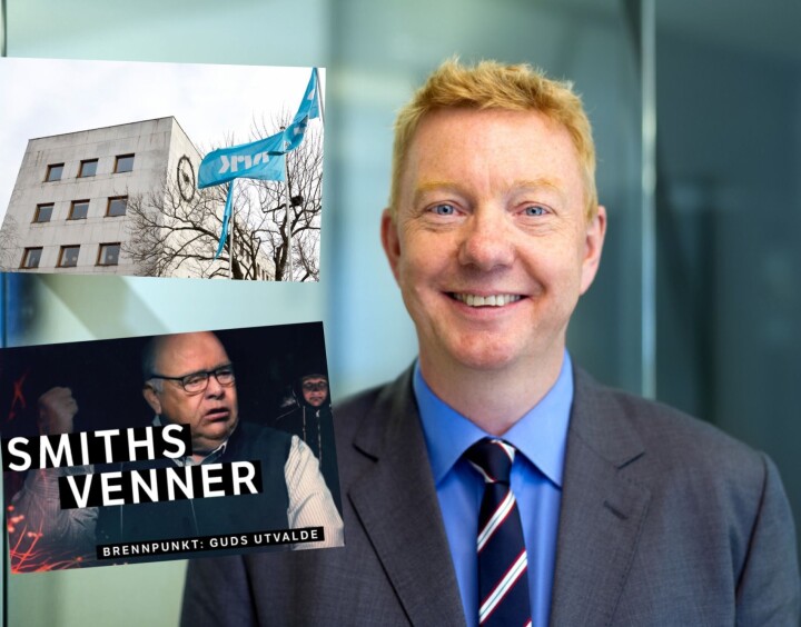 First House-rådgiver Hans Christian Vadseth jobber for Brunstad Christian Church (Smiths Venner) med deres infokampanje mot NRKs Brennpunkt-dokumentar.
