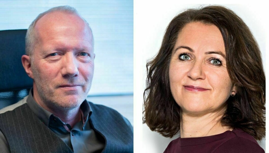 Arne Jensen (til venstre) og Reidun Kjelling Nybø i Norsk Redaktørforening. Arne Jensen (til venstre) og Reidun Kjelling Nybø i Norsk Redaktørforening.