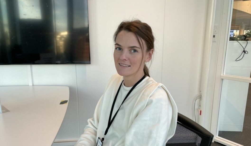 Katrine Mjelde bytter nå ut Media City Bergen med NHST-bygget i Oslo. Katrine Mjelde bytter nå ut Media City Bergen med NHST-bygget i Oslo.