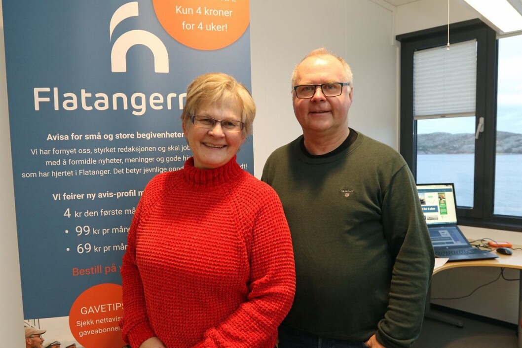Hilde Tyldum Stordahl og Ove Magne Ribsskog på plass i nytt kontor i Havbruksparken. De skal drive Flatangernytt også i fortsettelsen. (Foto: Hanne Marie Tyldum Ribsskog) Hilde Tyldum Stordahl og Ove Magne Ribsskog på plass i nytt kontor i Havbruksparken. De skal drive Flatangernytt også i fortsettelsen. (Foto: Hanne Marie Tyldum Ribsskog)