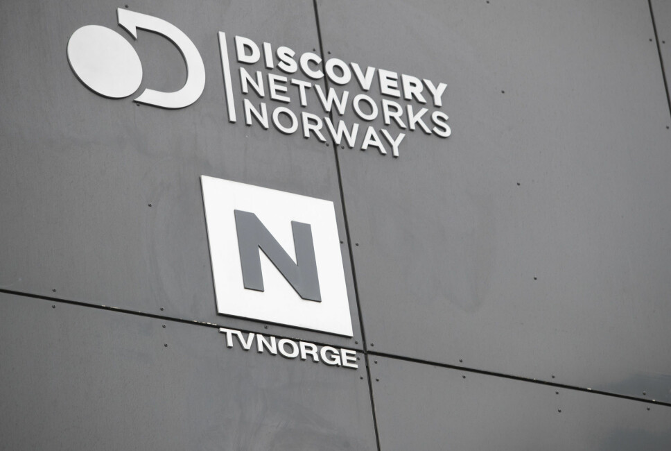 Logoen til Discovery Networks Norway og TVNorge. Foto: Terje Bendiksby / NTB