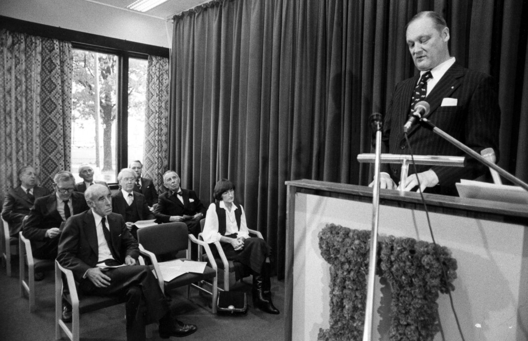 Fredrikstad i 1980: Institutt for Journalistikk ble åpnet. Foto: Jan Tore Glenjen / NTB Fredrikstad i 1980: Institutt for Journalistikk ble åpnet. Foto: Jan Tore Glenjen / NTB