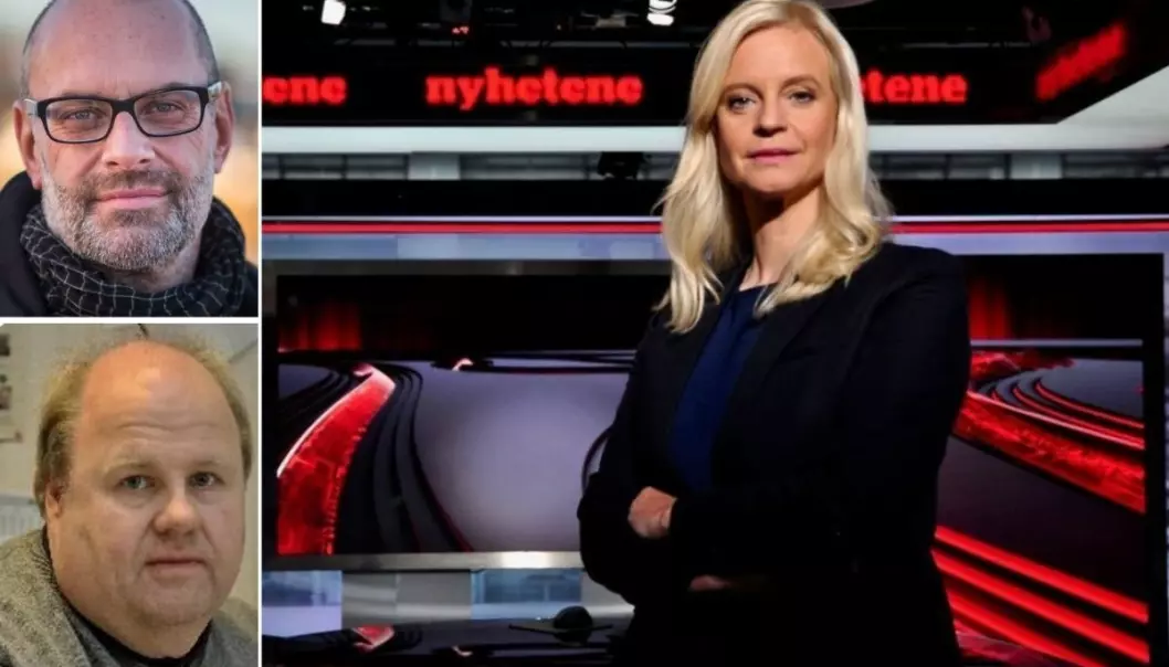 Distriktssjef i NRK Sørlandet, Morten Rød, redaktør i Lillesand-Posten Thor Børresen og nyhetsredaktør i TV2, Karianne Solbrække.