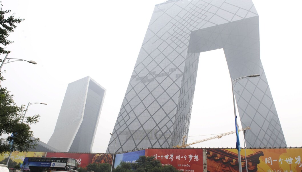 Hovedkvarteret til CCTV i Beijing, som CGTN er en del av. Hovedkvarteret til CCTV i Beijing, som CGTN er en del av.