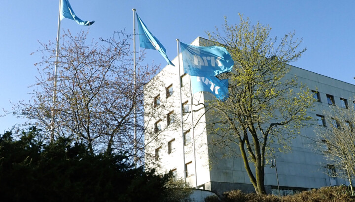 Oslo 20200417.
NRK-huset p Marienlyst i Oslo.
Foto: Erik Johansen / NTB