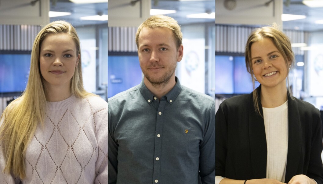 Hannah Kolås (til venstre), Jon Schjerpen og Ida Gjellerud er alle ansatt i P4s nyhetsredaksjon. Hannah Kolås (til venstre), Jon Schjerpen og Ida Gjellerud er alle ansatt i P4s nyhetsredaksjon.