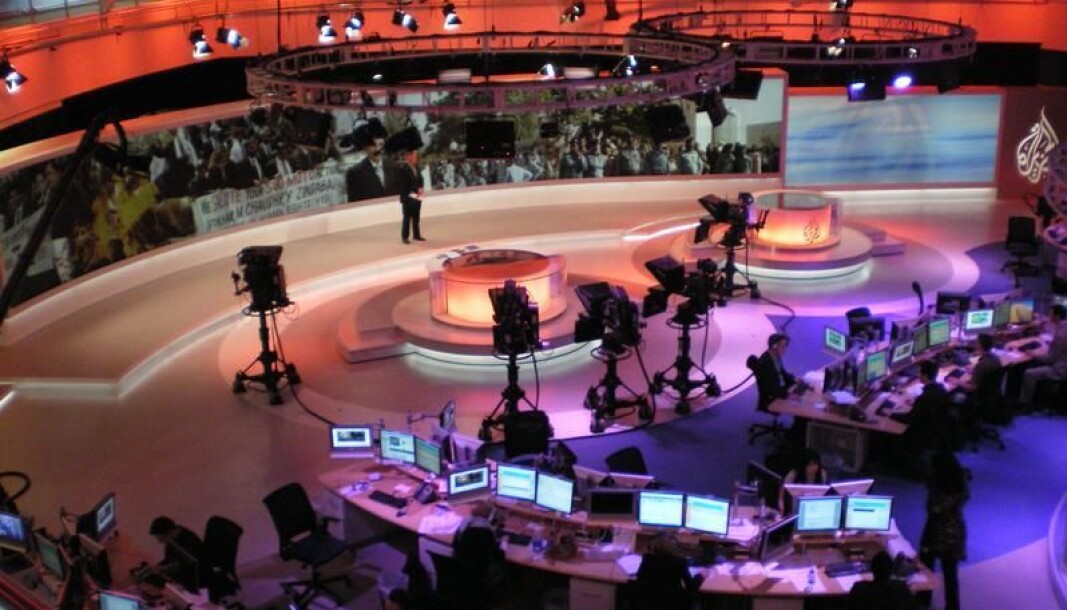 Al Jazeeras newsroom i Doha. Al Jazeeras newsroom i Doha.