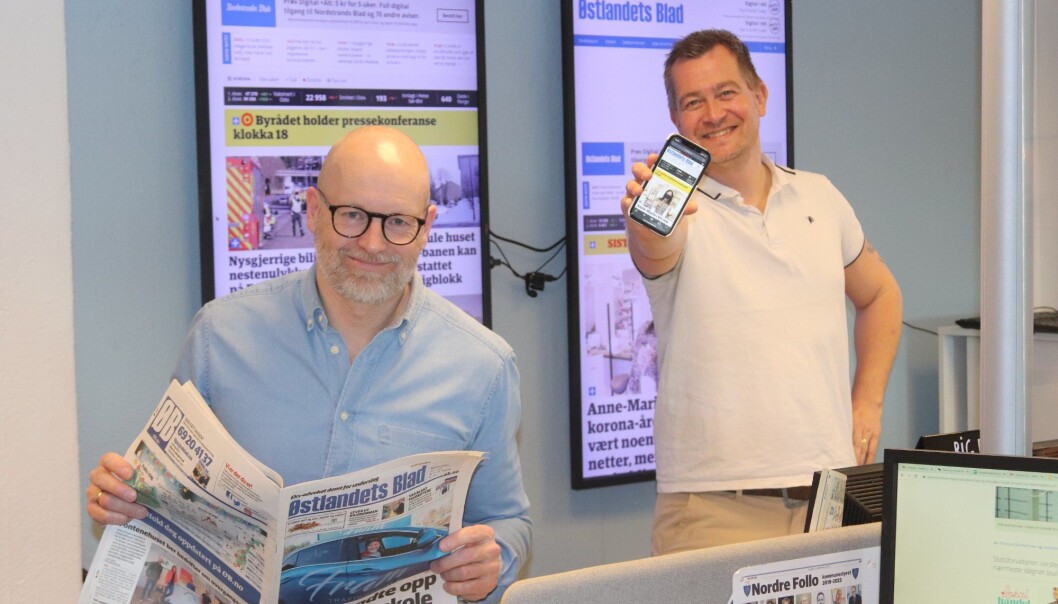 Ansvarlig redaktør i ØB, Martin Gray og nyhetsredaktør Anders Nordheim Dahl Ansvarlig redaktør i ØB, Martin Gray og nyhetsredaktør Anders Nordheim Dahl