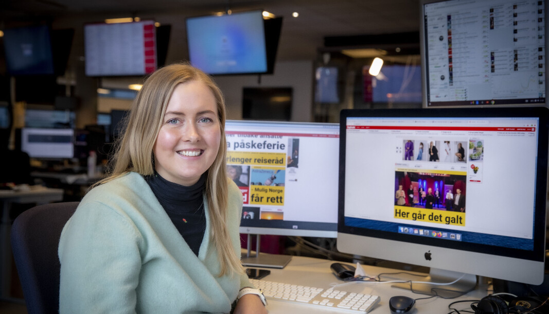Marthe Ihle blir vaktsjef i Dagbladet. Her avbildet på desken. Marthe Ihle blir vaktsjef i Dagbladet. Her avbildet på desken.
