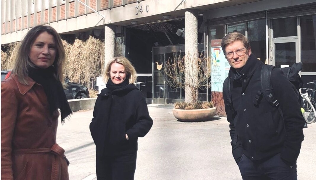 Programlederne Eva Sannum (fra venstre), Sigrid Sollund og Svein Tore Bergestuen. Programlederne Eva Sannum (fra venstre), Sigrid Sollund og Svein Tore Bergestuen.