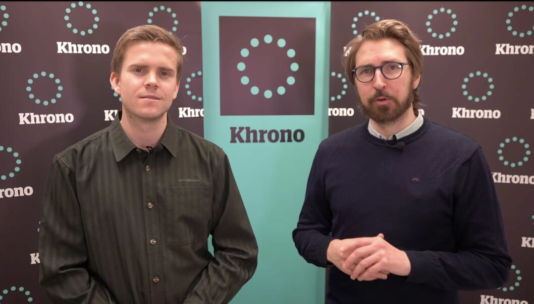 Khrono-journalistene Torkjell Trædal (t.v) og Mats Arnesen står bak Khronos artikler om falske universiteter, drevet av norske statsborgere.
