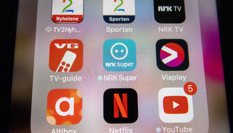 Illustrasjonsbilde: Ulike TV-apper på mobil. Illustrasjonsbilde: Ulike TV-apper på mobil.