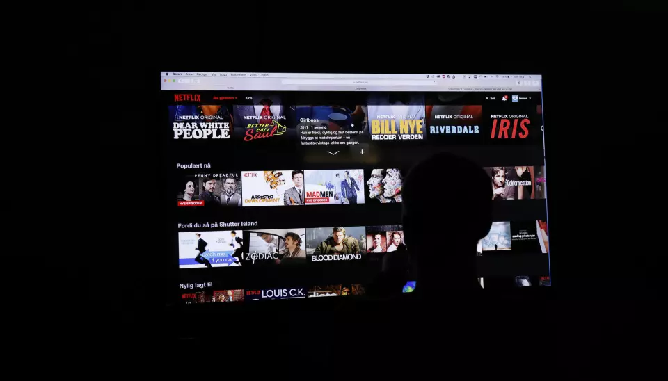 Illustrasjonsbilde: Strømmetjensten Netflix på en tv-skjerm