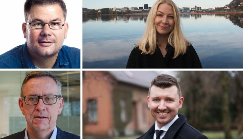 Pål Andreas Mæland, Yvonne Røysted, Thore Gaard Olaussen og Eirik Knudsen, forsvarer Medieundersøkelsen 2021.