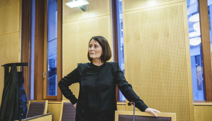 Onsdag forklarte Line Andersen seg i rettssaken min sin arbeidsgiver NRK. Foto: Stian Lysberg Solum / NTB