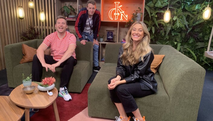 Martin Habbestad sammen med Niklas Baarli og Marte Bratberg i God kveld Norge-studioet. Martin Habbestad sammen med Niklas Baarli og Marte Bratberg i God kveld Norge-studioet.