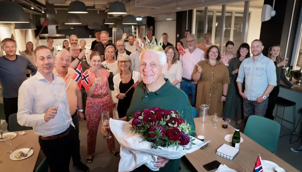 Odd Richard Valmot ble feiret av kolleger dagen før dagen. Odd Richard Valmot ble feiret av kolleger dagen før dagen.