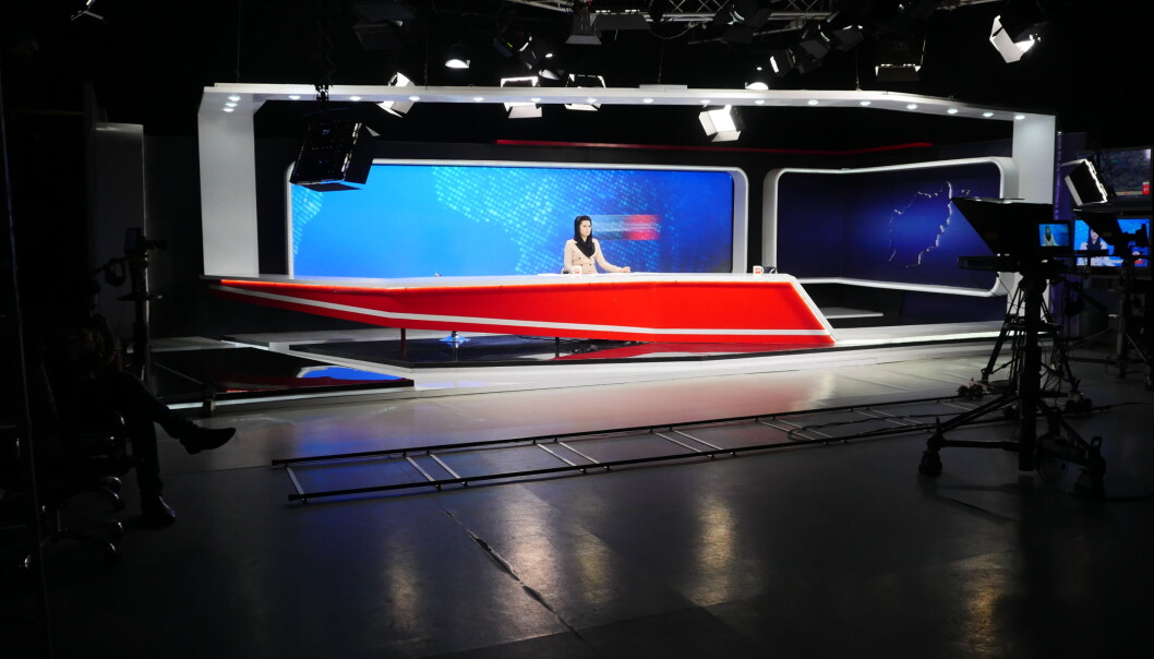 Tolonews' studio. Tolonews' studio.
