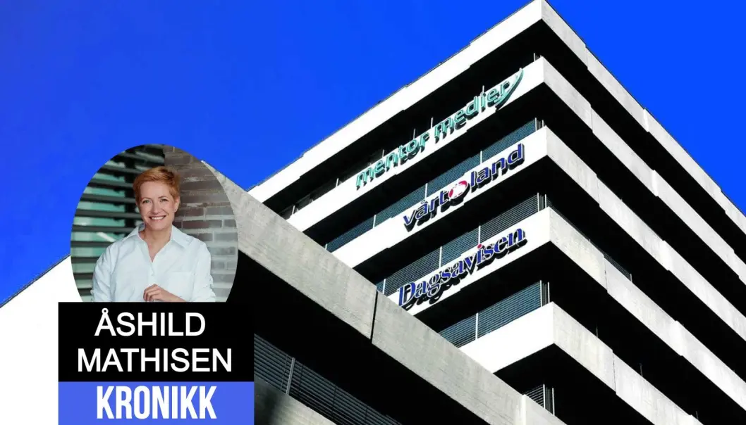Som tidligere ansvarlig redaktør i en avis i et mediekonsern, er Åshild Mathisen bekymret for mediemangfoldet. Som tidligere ansvarlig redaktør i en avis i et mediekonsern, er Åshild Mathisen bekymret for mediemangfoldet.