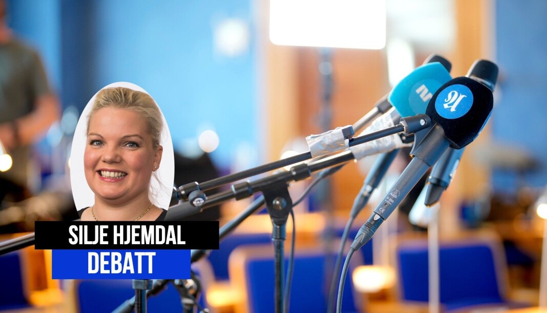 Stortingsrepresentant Silje Hjemdal mener det er flere utfordringer for norsk presse i dag. Stortingsrepresentant Silje Hjemdal mener det er flere utfordringer for norsk presse i dag.