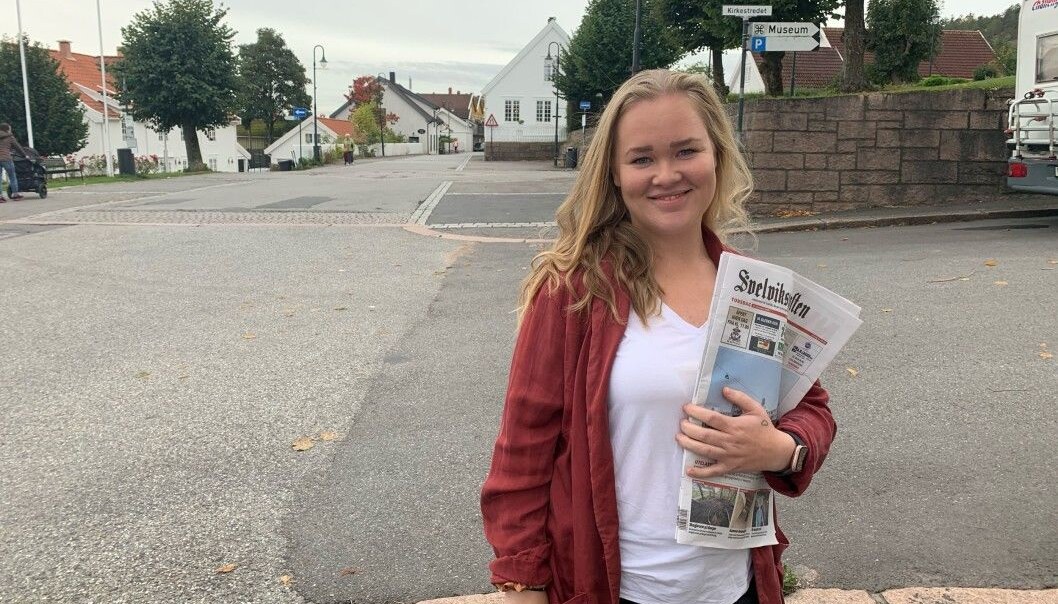 Ine-Elise Høiby blir journalist i Drammens Tidende. Ine-Elise Høiby blir journalist i Drammens Tidende.