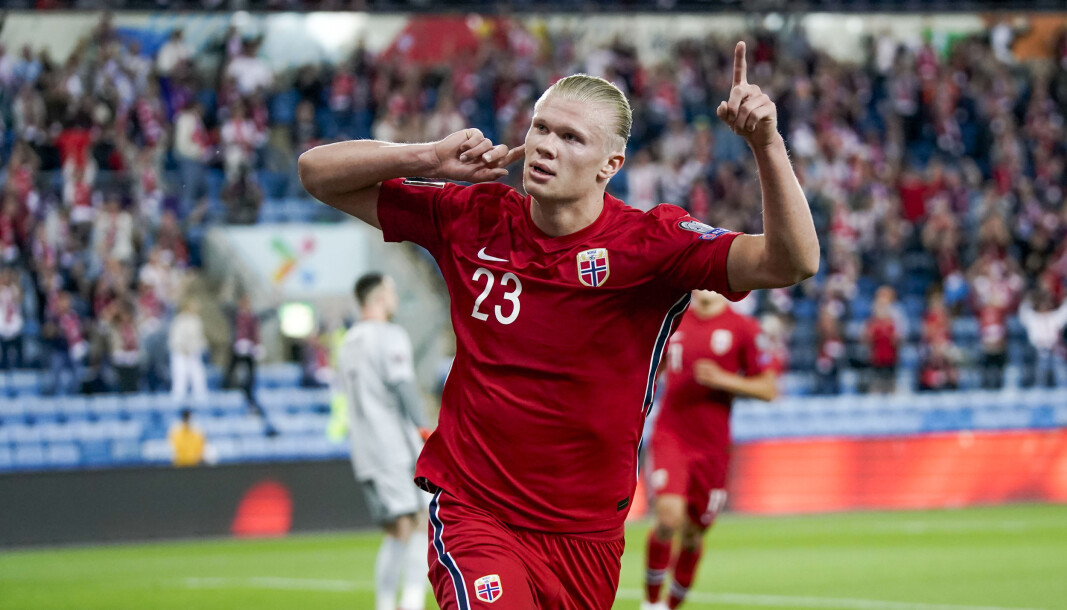 Erling Braut Haaland scoret Norges mål mot Nederland. Erling Braut Haaland scoret Norges mål mot Nederland.