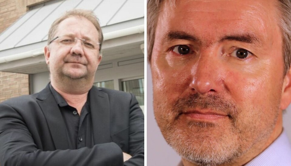 Kommunikasjonssjef ved Finnmarkssykehuset, Eirik Palm (til høyre), mener de måtte gjøre journalistene jobb. Altaposten-redaktør Rolf Edmund Lund beklager feilen.