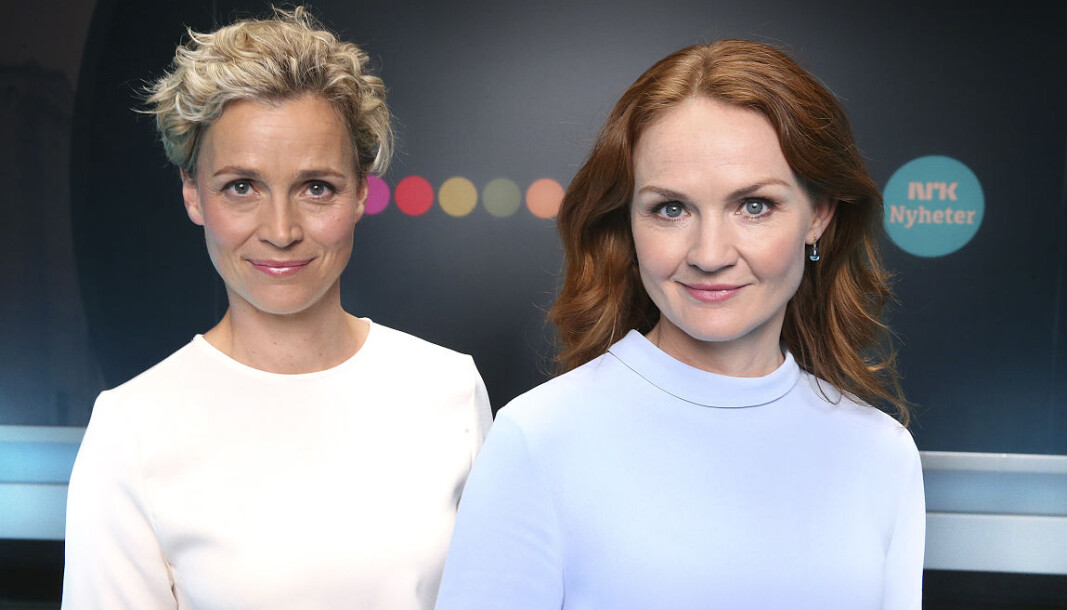NRKs valgnattsending fikk gode seertall mandag kveld. Her er kanalen representert ved programlederne Ingunn Solheim og Åsa Vartdal. NRKs valgnattsending fikk gode seertall mandag kveld. Her er kanalen representert ved programlederne Ingunn Solheim og Åsa Vartdal.